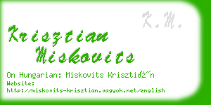 krisztian miskovits business card